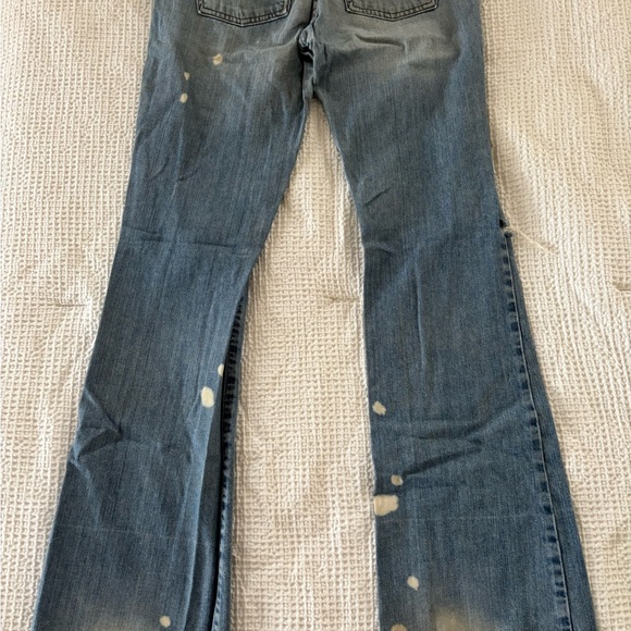 Lucky Brand Distressed Blue Flare Jeans - Picture 6 of 8